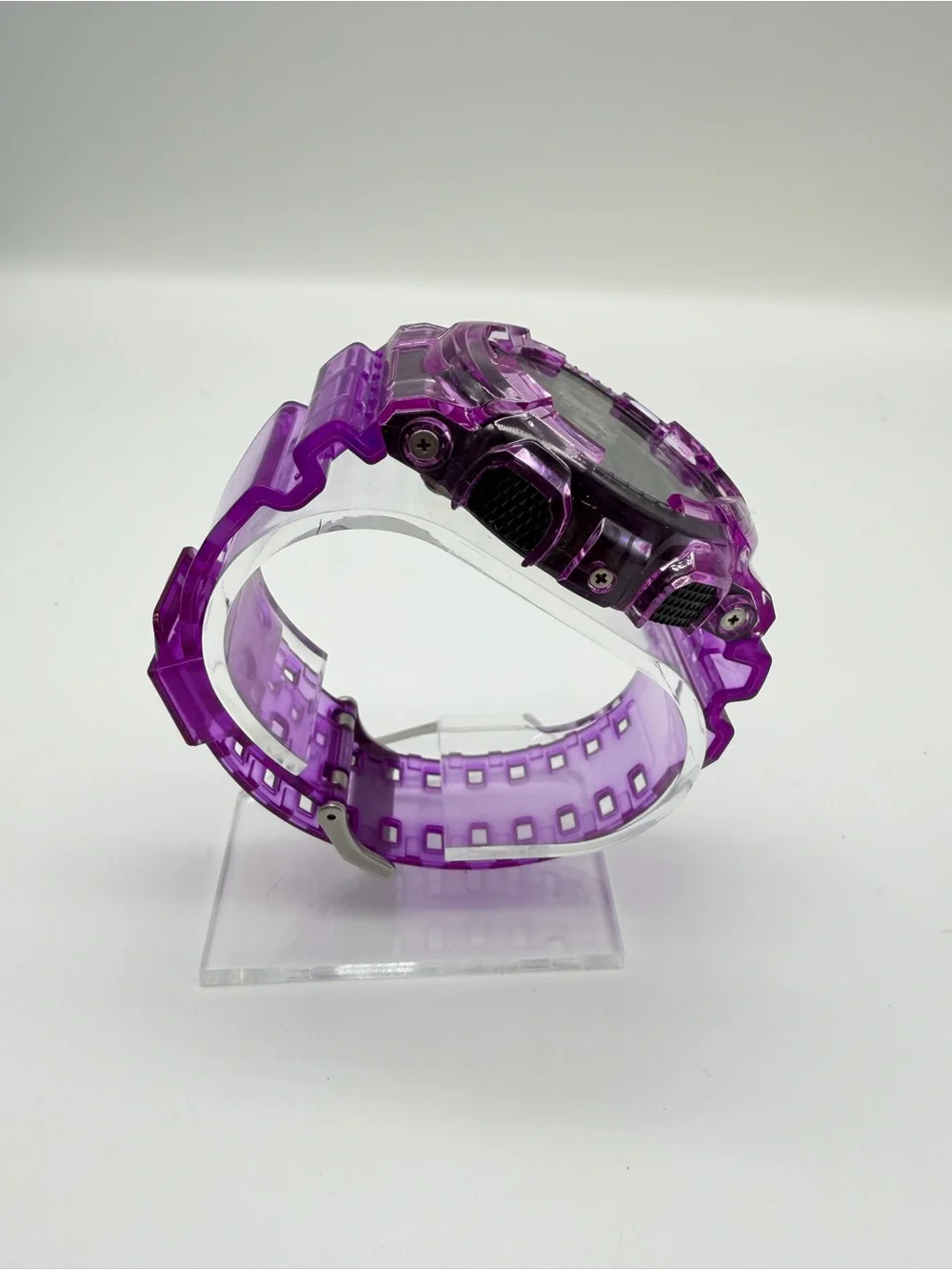 Casio Transparent (Skeleton/Jelly) Purple Custom Built Digital Sport Watch